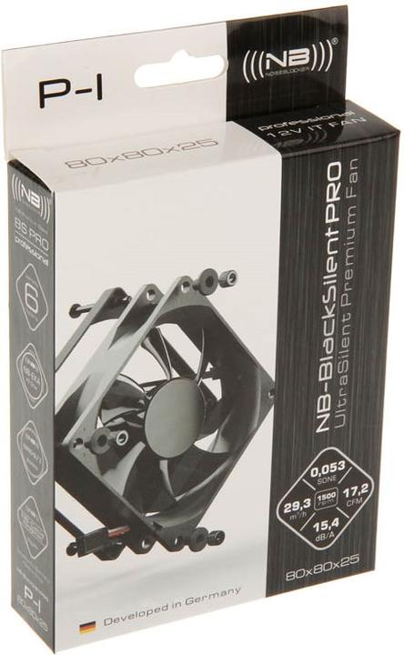Actual product image Noiseblocker NB-BlacksilentPRO P-1 (80 mm, 1 x)