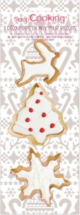 Image du produit ScrapCooking Emporte-pièce - Flocon de neige Sapin Renne (3pcs)