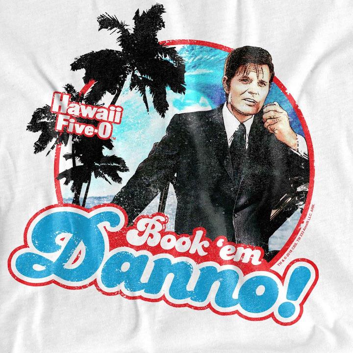Actual product image Hawaii Five-0 Unisex Adult Book Em Danno T-Shirt (M)