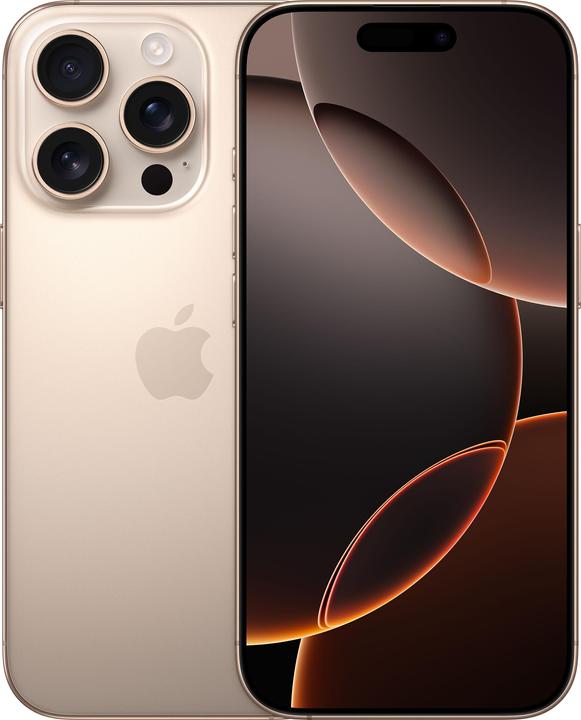 Produktbild Apple iPhone 16 Pro (1000 GB, Desert Titanium, 6.30", SIM + eSIM, 48 Mpx, 5G)