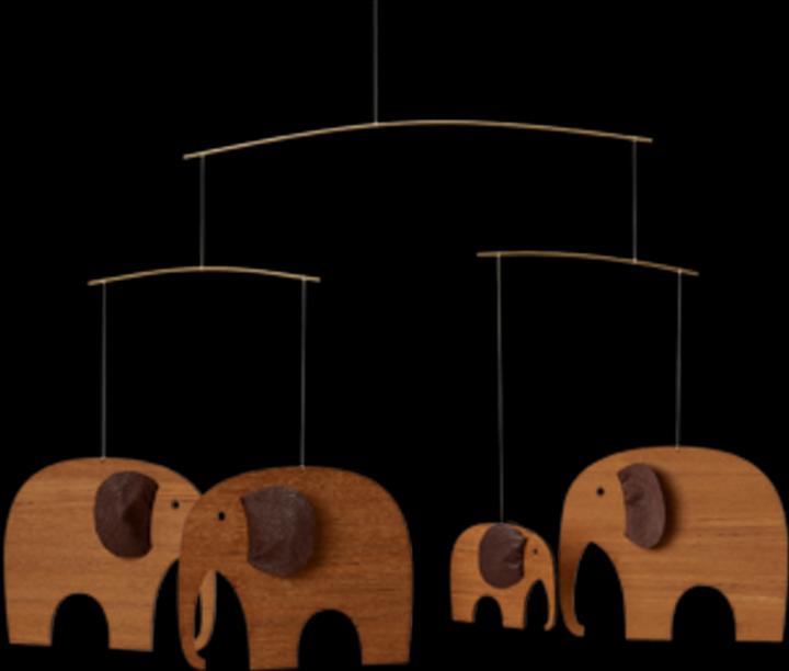 Image du produit Flensted Mobiles Éléphant Party Mobile en bois
