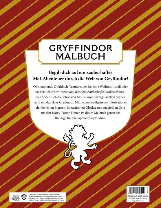 Image du produit Panini Les films de Harry Potter : Le livre officiel de coloriage : Gryffondor