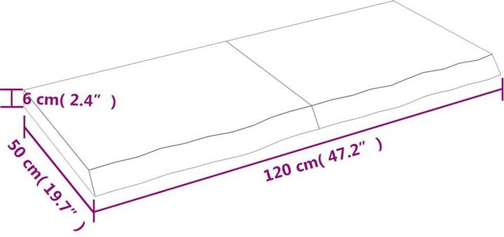 Immagine prodotto VidaXL Oak Nature (120 x 50 x 6 cm)