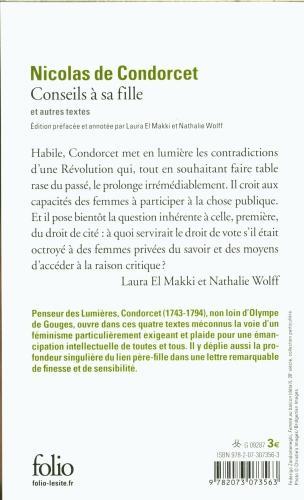 Produktbild Conseils à sa fille : et autres textes (Französisch, Condorcet Nicolas de, 2024)