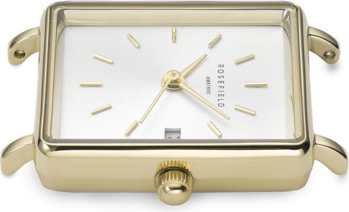 Actual product image Rosefield The Mini Boxy White Sunray Gold (Analogue wristwatch, 22 mm)