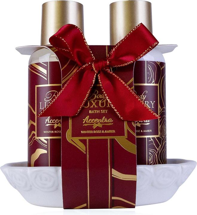 Produktbild Accentra Geschenkset BODY LUXURY auf Keramikablage (Haarpflege set)