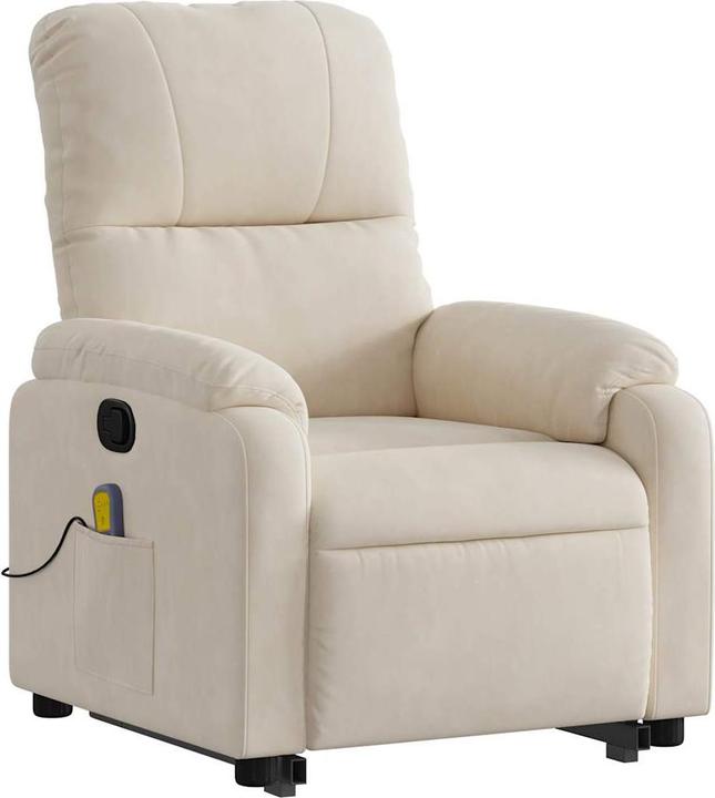 Image du produit VidaXL Fauteuil de massage avec fonction releveur Fauteuil de télévision beige microfibre