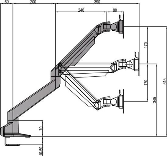 Produktbild Multibrackets MB Gasliftarm HD (Tisch, 32")