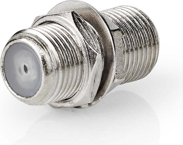 Immagine prodotto Nedis Adattatore satellite e antenna | Presa F | Presa F | Nichelato | 75 Ohm | Dritto | Metallo (Cavi antenna)