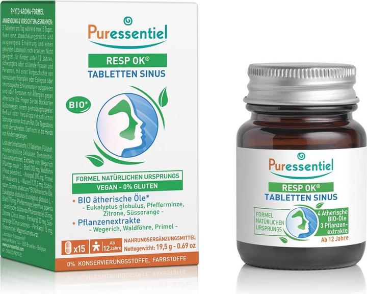 Produktbild Puressentiel Atemwege Sinus Tabl (15 Stück, Tabletten, 77 g)