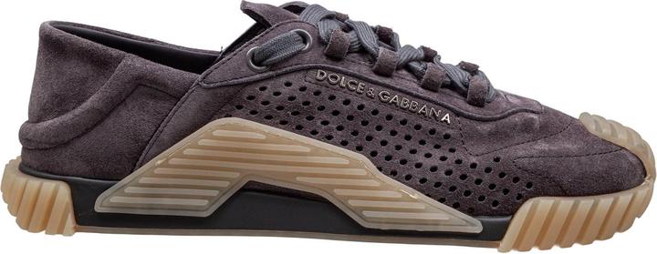 Actual product image Dolce & Gabbana ns1 suede sneakers lead grey color (41)