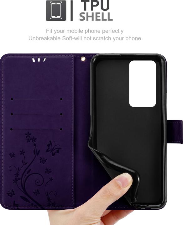 Productafbeelding Cadorabo Bloemen Boekomslag (Huawei P40 Pro)