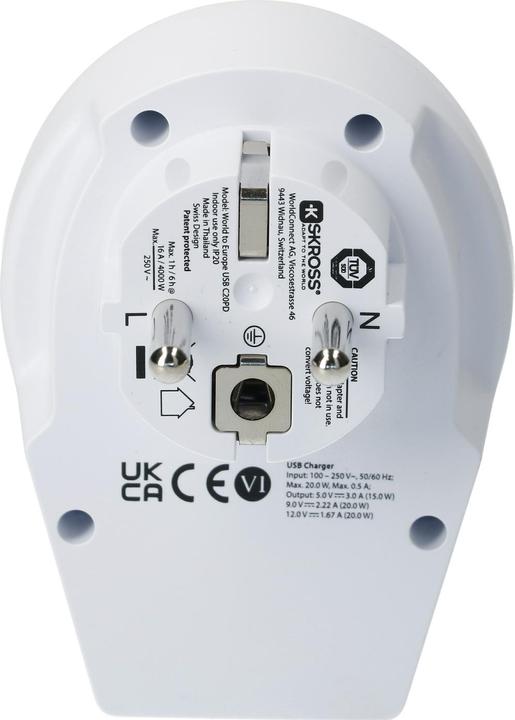 Actual product image Skross World Adapter - World to Europe