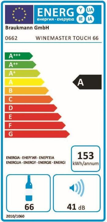 Energie-Label Caso Wine Comfort Touch 66