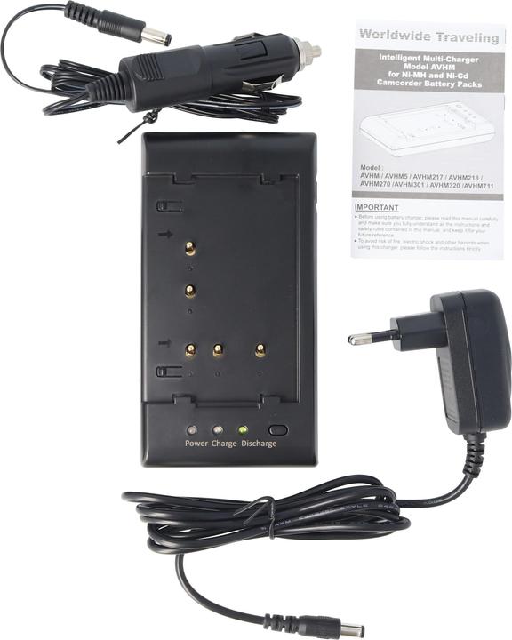 Produktbild AccuCell Schnell-Ladegerät Basiseinheit für NiMH Akku Sony, Sharp, Hitach (Ladegerät)