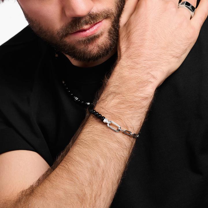 Immagine prodotto Thomas Sabo Bracciale Perline di Onice (19 cm, Argento 925)