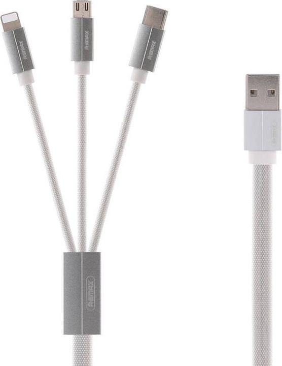 Image du produit Remax Câble USB 3in1 Kerolla, 1m (blanc) (1 m, USB 3.2 Gen 1)