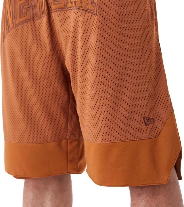 Actual product image New Era Overized Mesh Basketball Shorts earth brown - S (S)