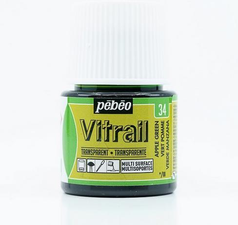 Actual product image Pebeo Vitrail Transparent (Apple green, 45 ml)