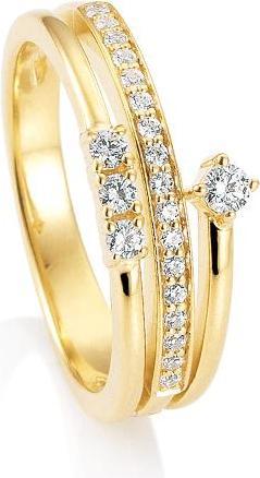Actual product image Breuning RING - BRILL. 0,288 Ct. H/si (50, 750/18 K Gold)