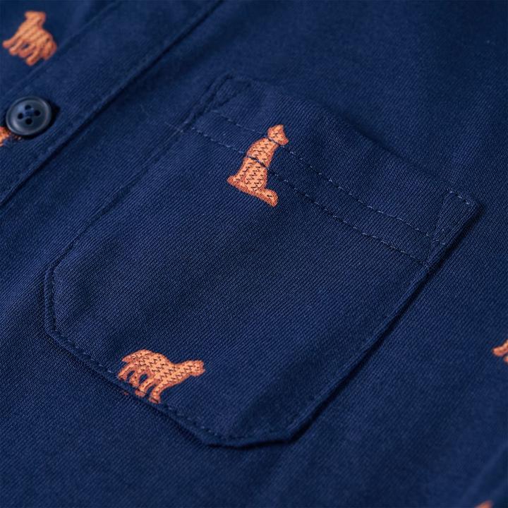 Actual product image VidaXL Children's shirt navy blue 104,Material: 100 % cotton,Colour (104)
