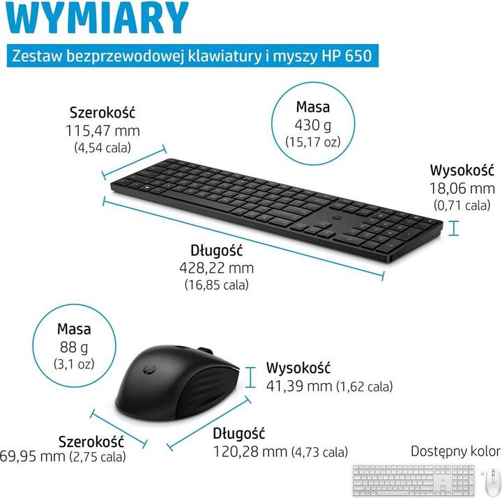 Actual product image HP 650 (Eng. Int., Wireless)