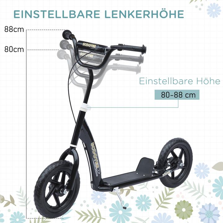 Immagine prodotto Homcom Monopattino per bambini con battistrada antiscivolo, cavalletto per bici in metallo per il