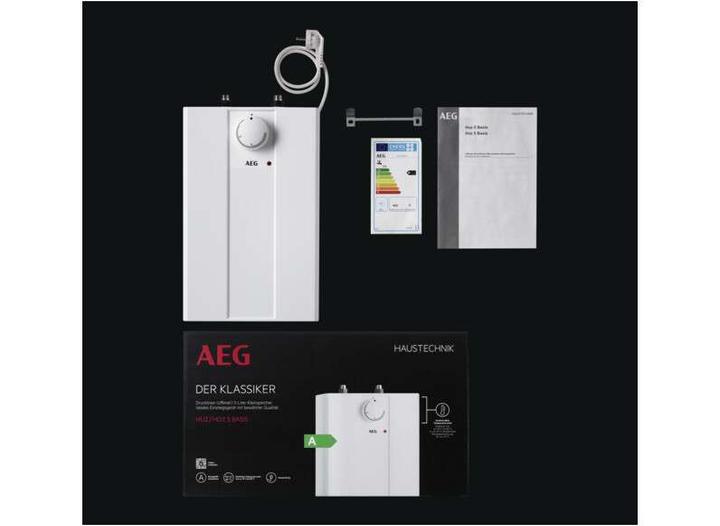 Productafbeelding AEG Haustechnik drukloze boiler Huz 5 Basis, 5-liter onderbouwboiler, met stekker