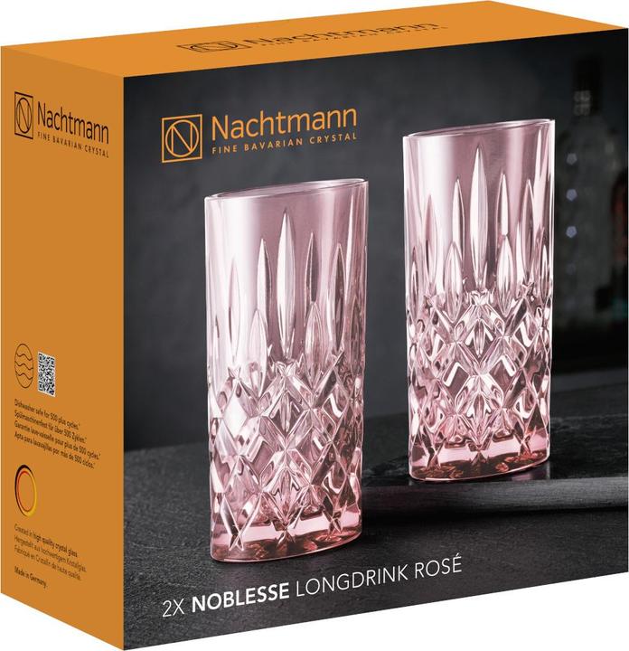 Immagine prodotto Nachtmann Noblesse Longdrink Rosé Set 2 pezzi (3.95 dl, 2 x, Bicchieri da bibita lunghi)