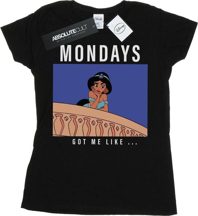Immagine prodotto Disney Princess Jasmine Mondays Got Me Like Maglietta Donna (S)