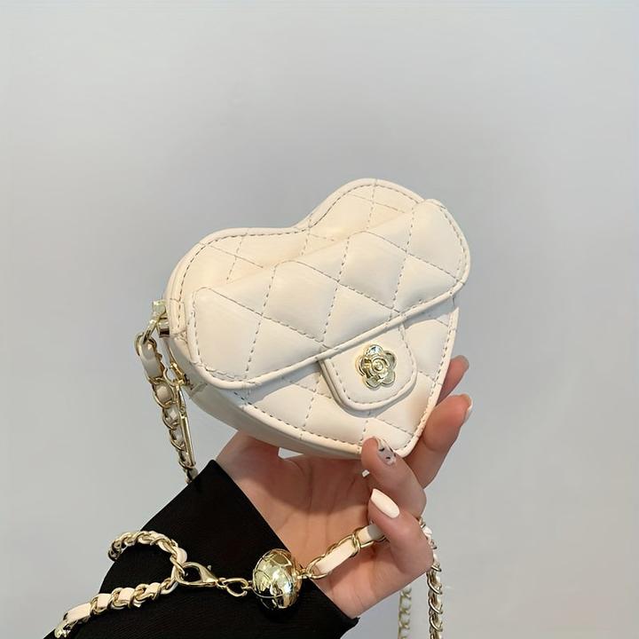 Immagine prodotto Only-Bags.Store Mini borsa a tracolla a forma di cuore, borsa in pelle PU ricamata alla moda, accessorio carino e
