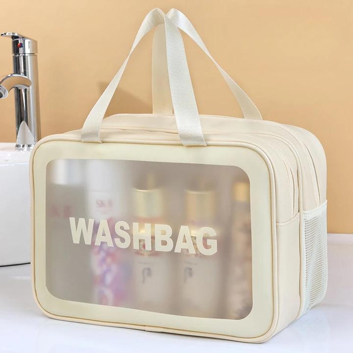 Immagine prodotto Only-Bags.Store Borsa per il trucco con separatore umido-asciutto Borsa da toilette portatile da viaggio essenziale