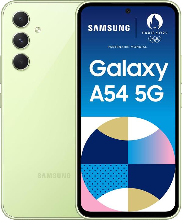 Image du produit Samsung Galaxy A54 5G (128 Go, Awesome Lime, 6.40", Double SIM, 50 Mpx, 5G)