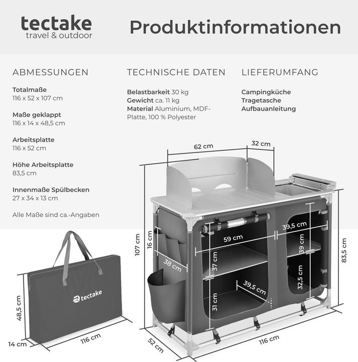 Produktbild tectake Campingküche