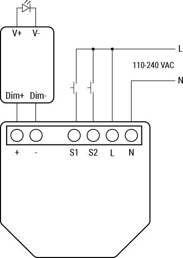 Immagine prodotto Shelly Più dimmer 0-10V (Attuatore dell'interruttore)