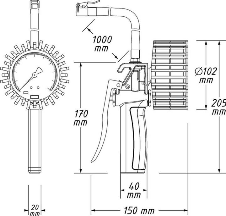 Image du produit HAZET Pistolet de gonflage · étalonné 9041G-1