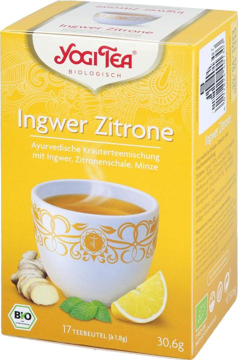 Yogi Tea Gingembre Citron mélange de plantes ayurvédiques, 17 sachets filtres (30.60 g)