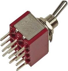 Image du produit Velleman Vertical Toggle Switch 4Pdt On-On Pcb Type