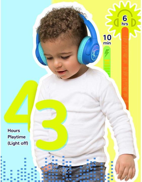 Image du produit Iclever Headphone Kids BT & Cable LED