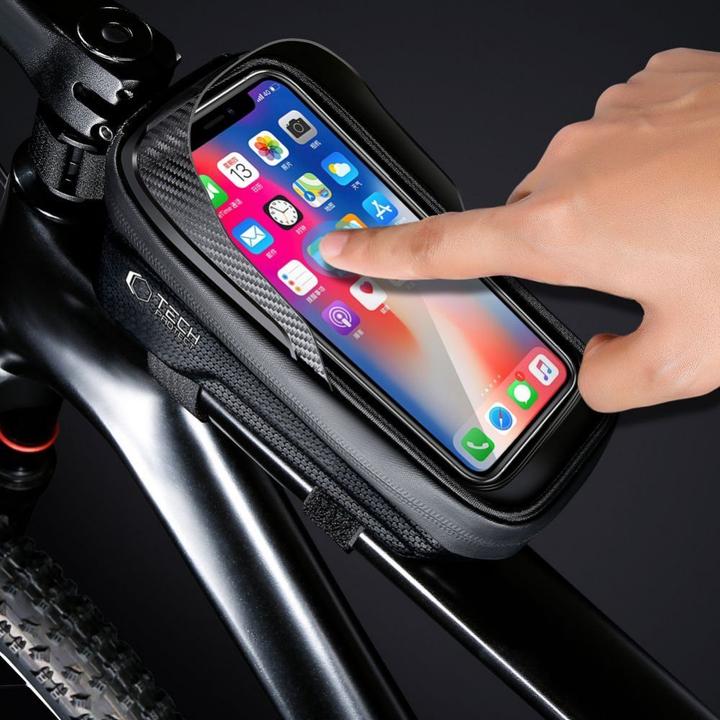 Actual product image Tech-Protect V2 bicycle bag with space for a 1l phone - black