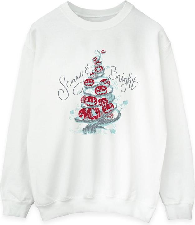Actual product image Disney Womens/Ladies The Nightmare Before Christmas Scary & Bright Sweatshirt (XL)