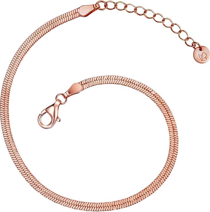 Glanzstücke München Damen Sterling Silber roségold 17,0 cm Basislänge + 3,0 cm Verlängerung - 16350 (17 cm, Sterling Silber)