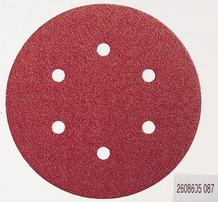 Bosch Professional Zubehör Schleifblatt C430, 150 mm, 180, 6 Löcher, Klett, 5er-Pack (180)