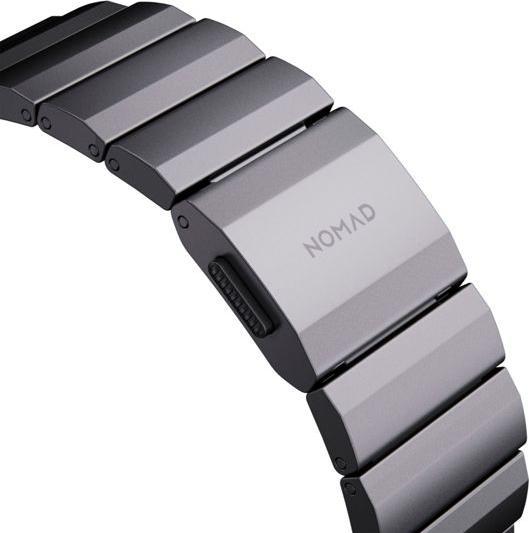 Produktbild Nomad Armband Aluminium Apple Watch Gray (21.5 mm, grade N52 magnet, Edelstahl 316, Aluminium)