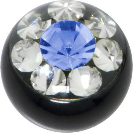 Produktbild Bijouteria Piercingverschluss (Premium Kristall, Chirurgenstahl 316L, PVD Beschichtung (schwarz))