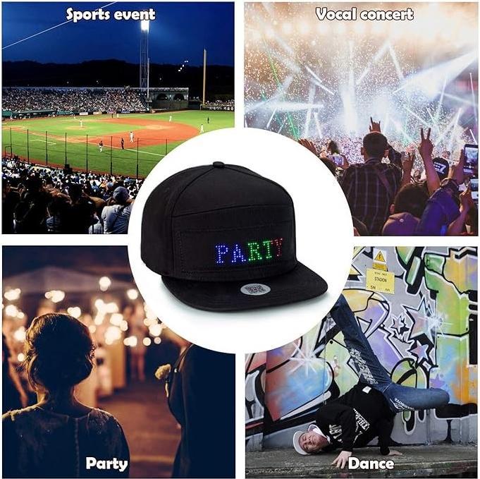 Immagine prodotto Out of the blue LED Baseball Cap, Animierte Bluetooth-LED Baseballmütze (Taglia unica)