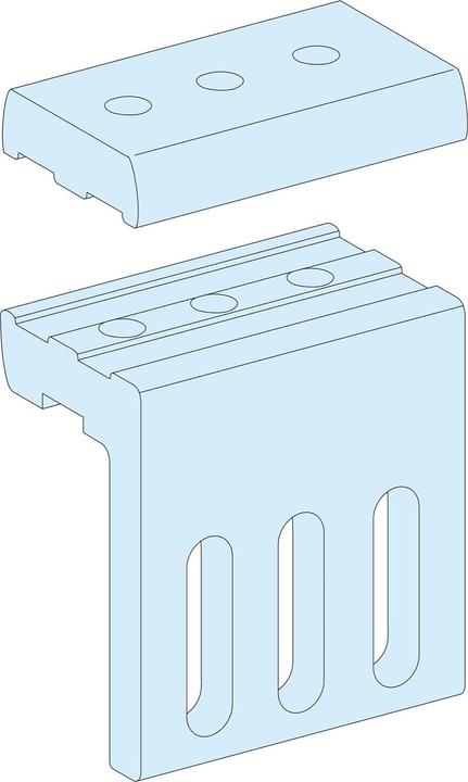Schneider Electric 4000A-Verbindungsplatte für 10-mm-Schienen horizontal/vertikal flach LVS04637