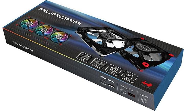 Produktbild In Win Aurora RGB-LED Lüfter, 120mm, 3er Set (120 mm, 1 x)