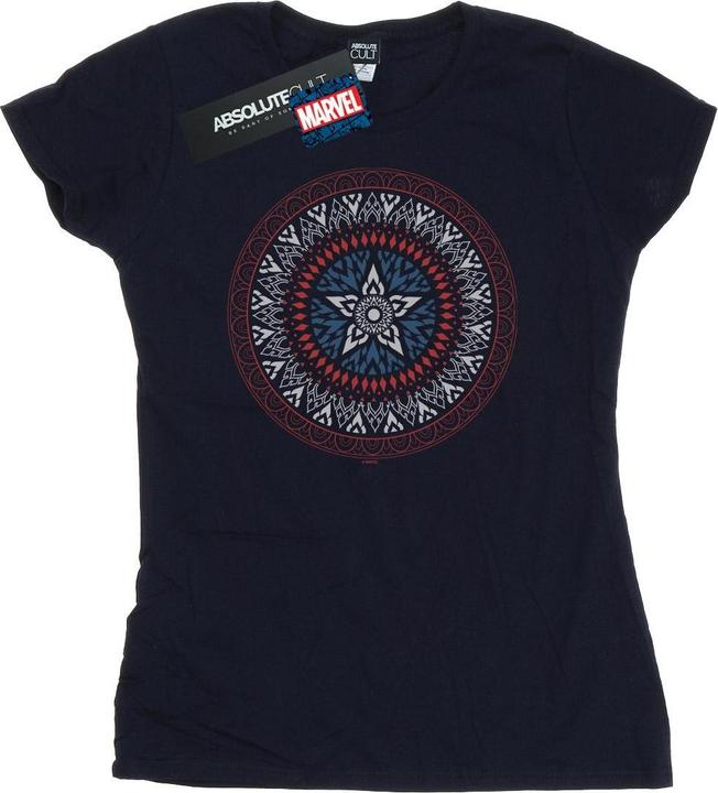 Image du produit - T-shirt CAPTAIN AMERICA ORNAMENTAL SHIELD - Femme (XL)