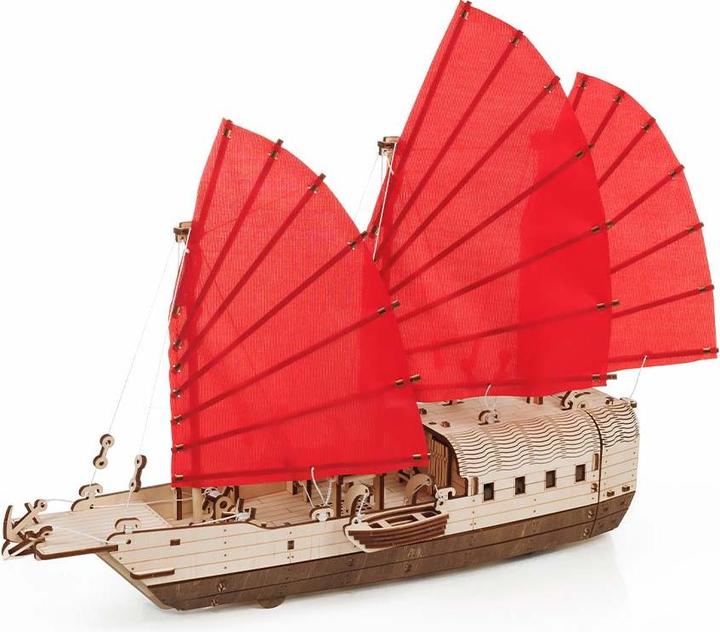 Actual product image Eco Wood Art Mechanical 3D wooden-puzzle - Old asian sailing ship (Djong)